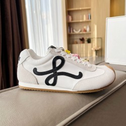 Loewe Ballet Runner 2.0 in nylon and calfskin white/black