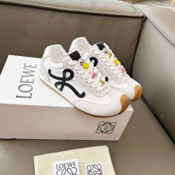 Loewe Ballet Runner 2.0 in nylon and calfskin white/black
