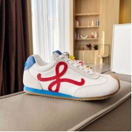 Loewe Ballet Runner 2.0 in nylon and calfskin white/red/blue