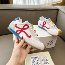Loewe Ballet Runner 2.0 in nylon and calfskin white/red/blue