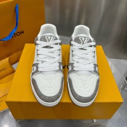 LV Trainer Sneaker Grey Swarovski