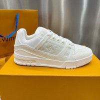 LV Trainer Sneaker White Swarovski