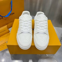 LV Trainer Sneaker White Swarovski