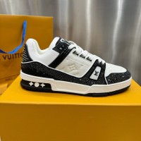 LV Trainer Sneaker Black Swarovski