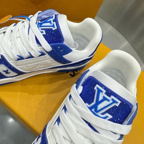 LV Trainer Sneaker Blue Swarovski LV Trainer Sneaker Blue Swarovski