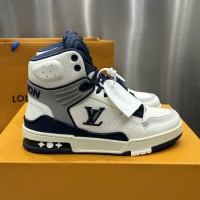 LV High Top Trainer Sneaker Blue