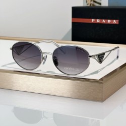 Prada Oval Retro Style Sunglasses with the Logo