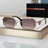 Prada Classic Triangle Logo Brown Sunglasses