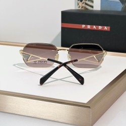 Prada Classic Triangle Logo Brown Sunglasses