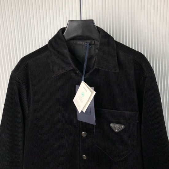 Prada Stretch cotton shirt black Prada Stretch cotton shirt black